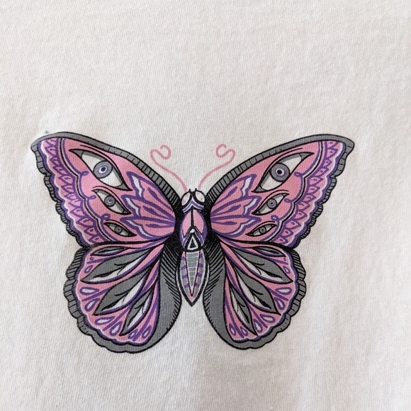 Feminist T Shirt Normalize Body Hair Butterfly female Angel wings L festival - Picture 6 of 6